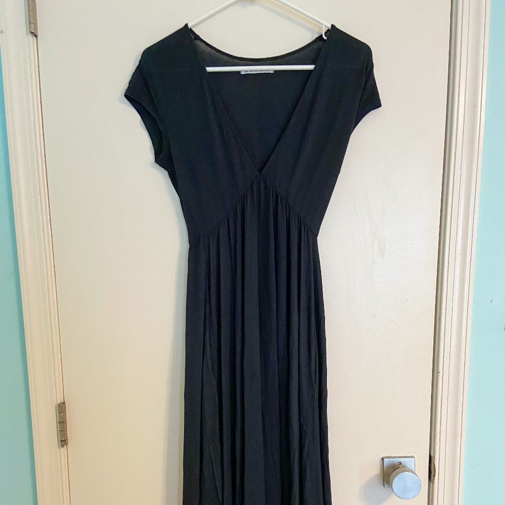 Black Urban Outfitters V-Neck Maxi Dress